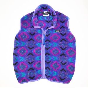 REI vintage aztec print fleece vest